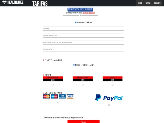 Tarifas screenshot