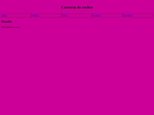 carreras/plantilla screenshot