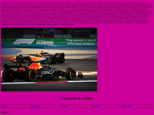 carreras/tipos screenshot