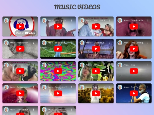 musicvideos screenshot