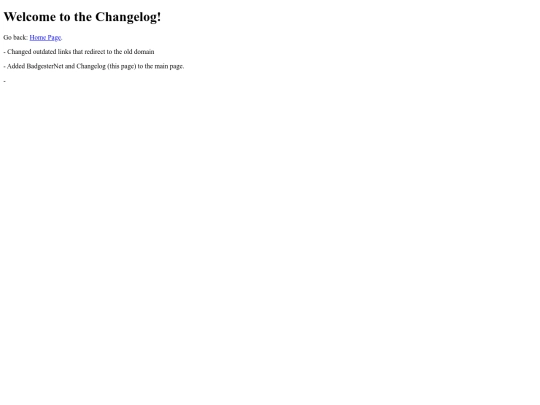 changelog screenshot