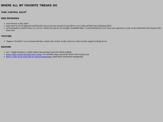 tweaks screenshot