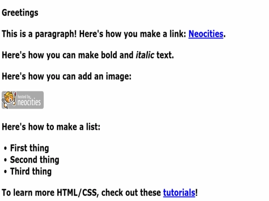 index screenshot