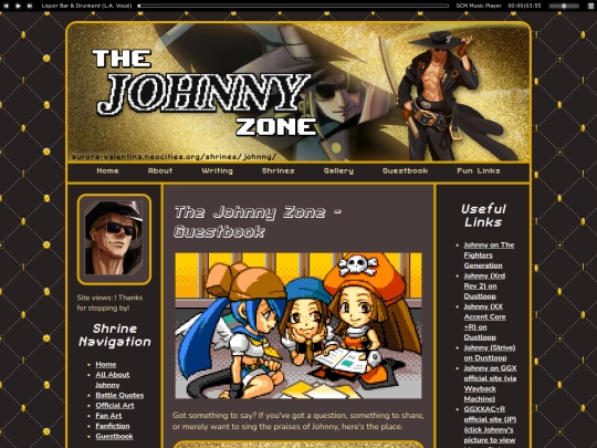 shrines/johnny/guestbook screenshot
