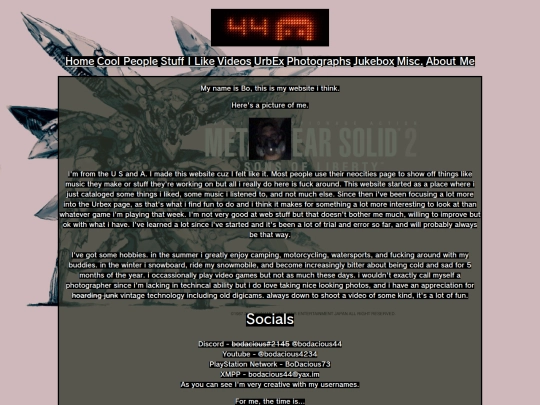 aboutme screenshot