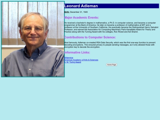 LeonardAdleman screenshot