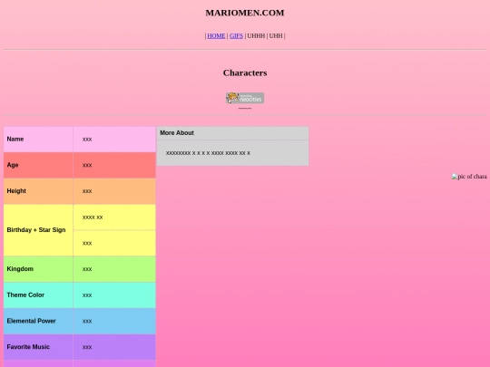 biopage/testchara screenshot