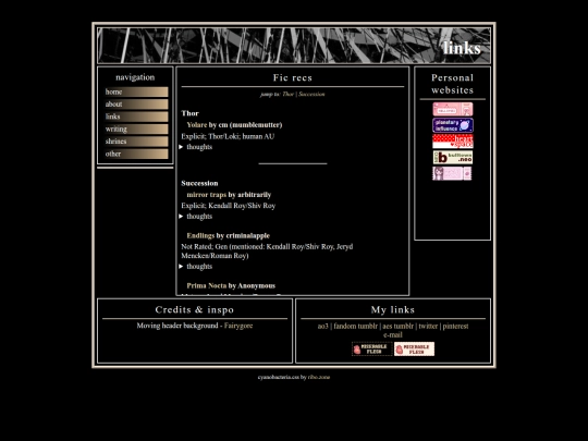 links screenshot