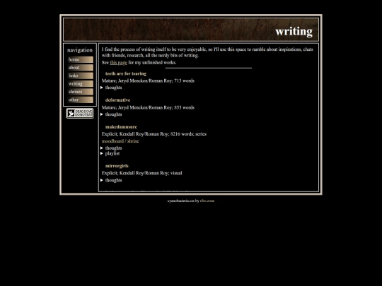 writing screenshot