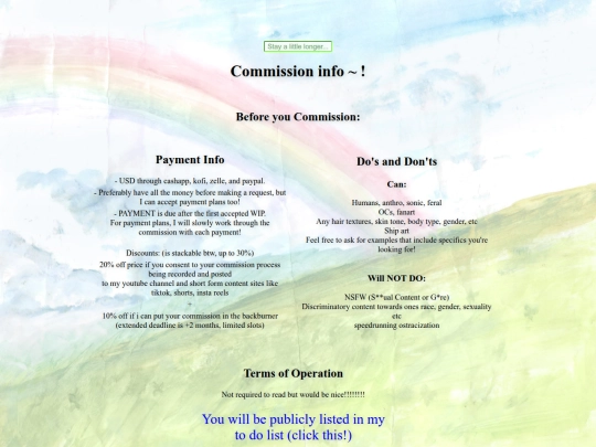 commissioninfo screenshot