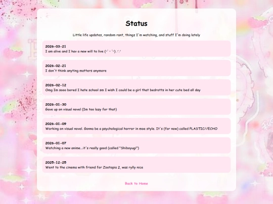 status screenshot