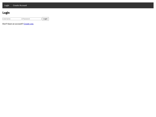 login screenshot