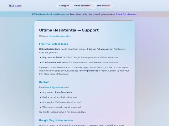 support/ultima-resistentia screenshot