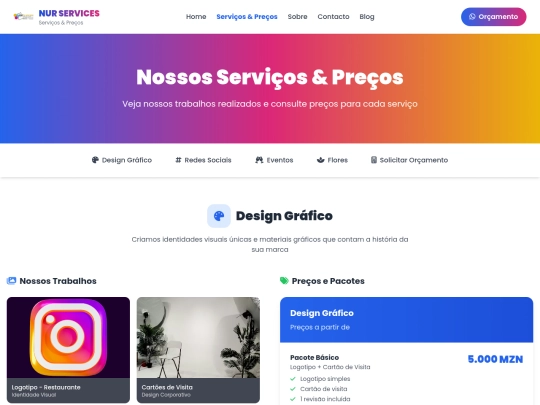 servicos screenshot