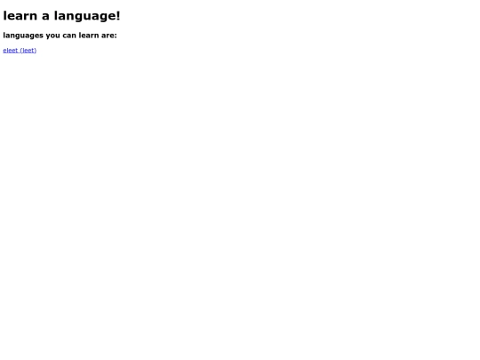languages screenshot