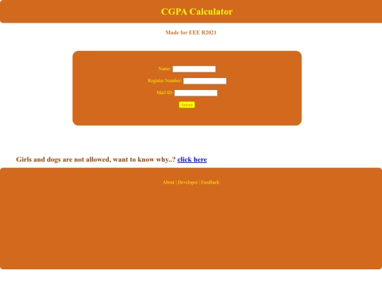 CGPA CALCULATOR/cgpaindex screenshot