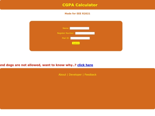 CGPA FINAL/cgpaindex screenshot