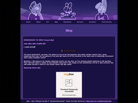 blog screenshot