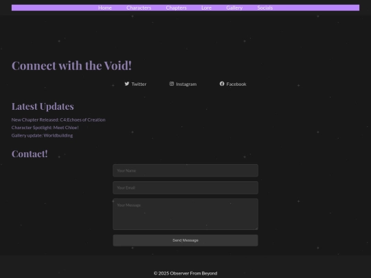 socials screenshot