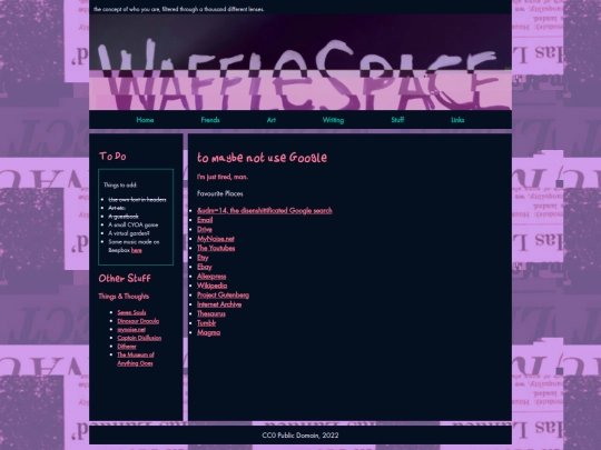 links screenshot