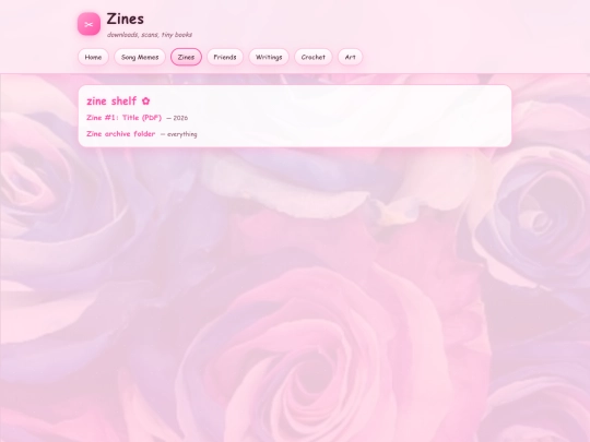zines screenshot