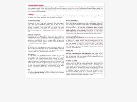 rules screenshot