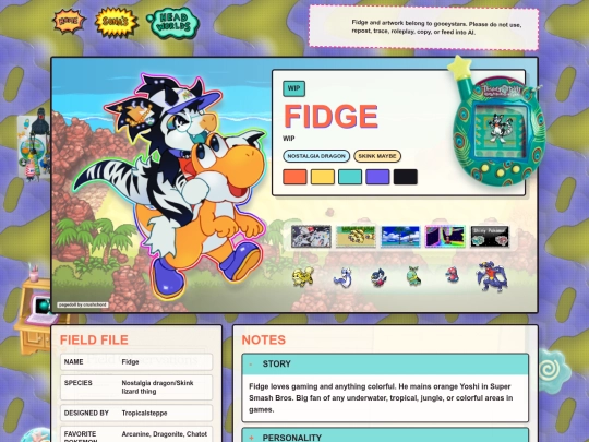 characters/fidge screenshot