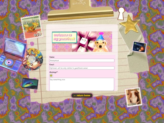 guestbook screenshot