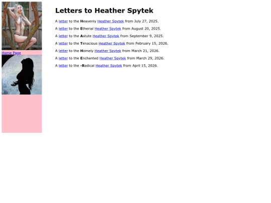Letters/HeatherSpytek/IndexHeather screenshot