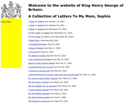 Letters/Sophia/IndexRegina screenshot