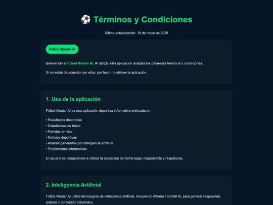 terminosycondicionesfutbol screenshot