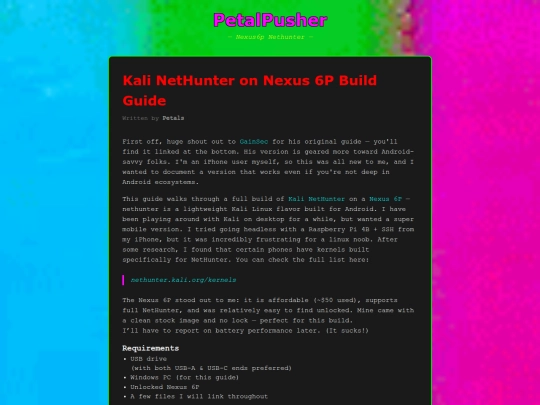 projects/nexus-6p-kali-nethunter-guide screenshot
