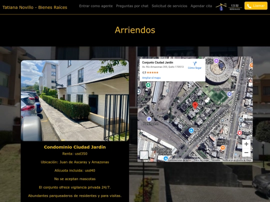 vivre/pages/arriendo screenshot