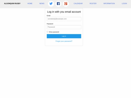 login screenshot