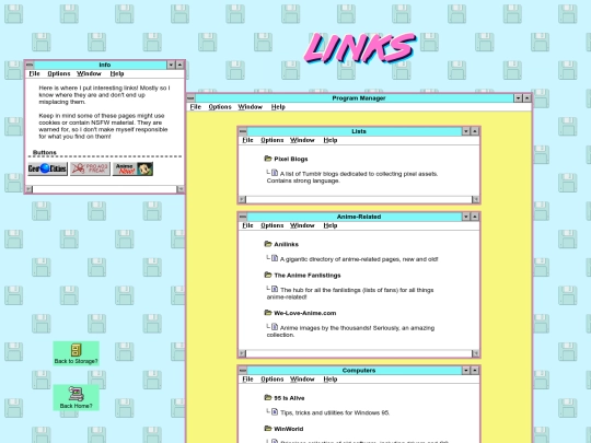 storage/links screenshot