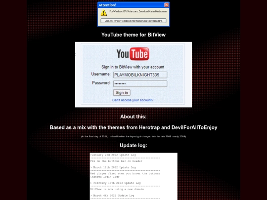 youtubetheme screenshot