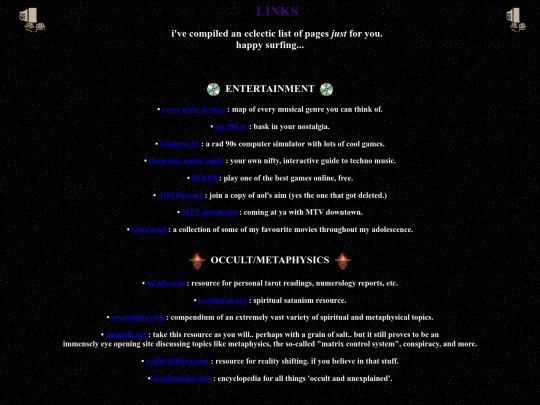 links screenshot