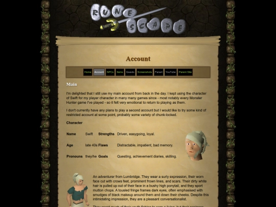 shrines/runescape/account screenshot