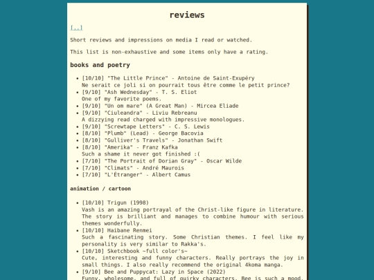 reviews screenshot