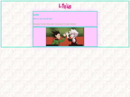 Links screenshot