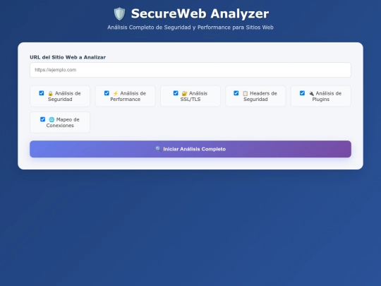 SecureWeb/SecureWebAnalyzer screenshot