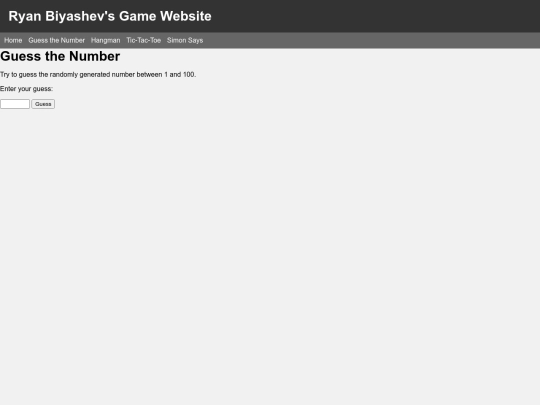FinalProject/GuessTheNumber screenshot