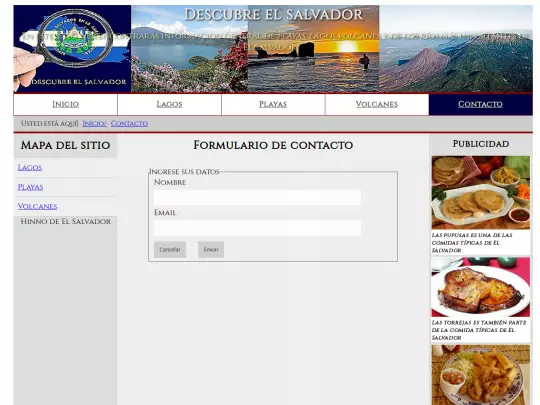 Descubre El Salvador/contacto screenshot
