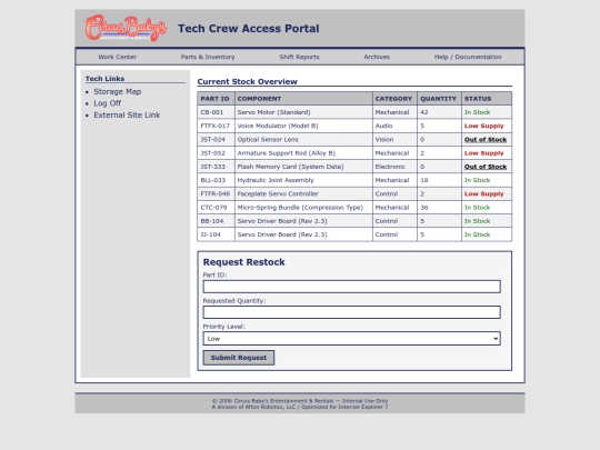 techcrew/inventory screenshot