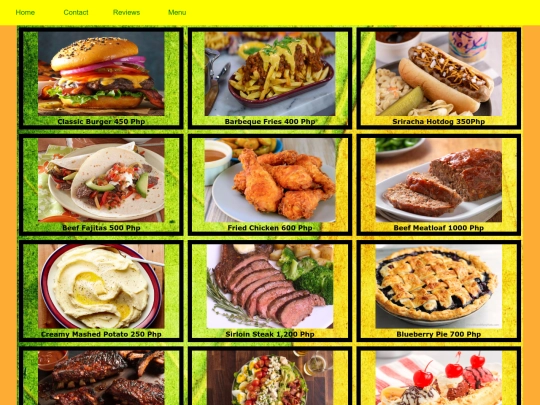 menu screenshot