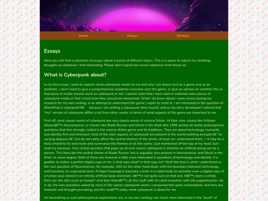 essays screenshot