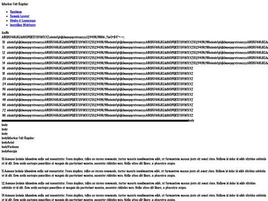 webfontkit-20230131-232730/marker_felt-demo screenshot