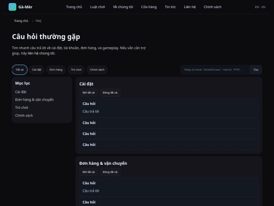 faq screenshot