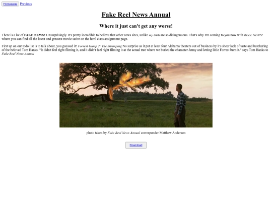 Articles/FakeReelNews/ForrestTrash screenshot