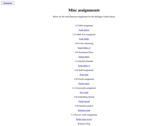 MiscAssignments/MiscAssignments screenshot